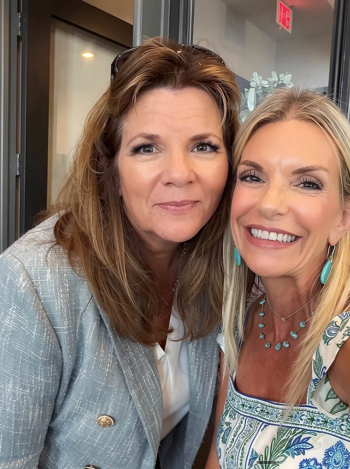 Sherri Combs with community host Christi Finnell at a Houston senior center workshop.